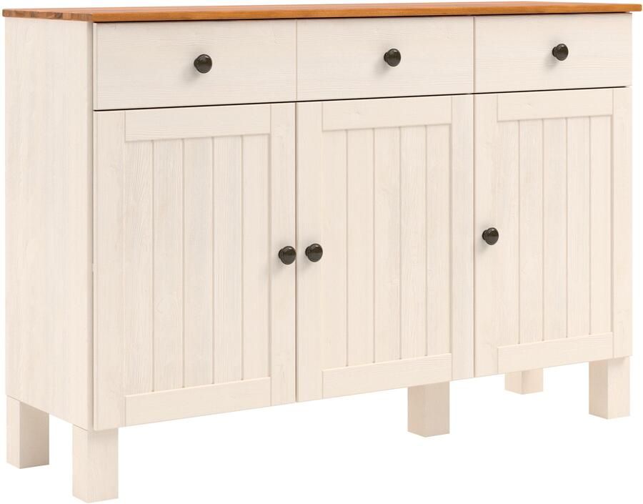 Home affaire Sidetable Alby2 Met 3 deuren 3 lades en metalen grepen breedte 125 cm - Foto 7