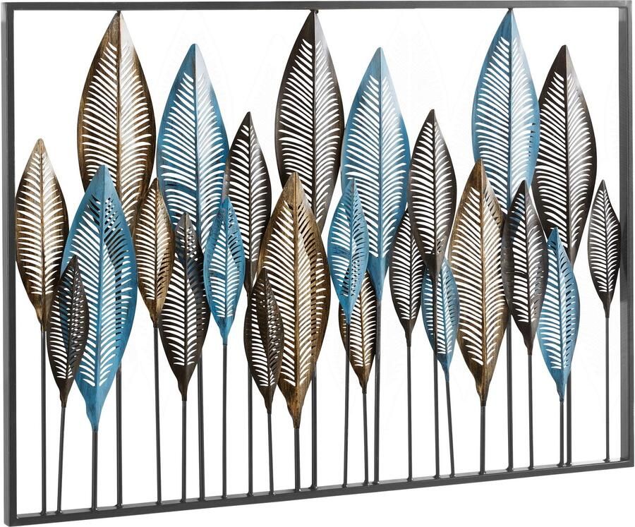 Home affaire Sierobject voor aan de wand Veer Wanddeco wanddecoratie van metaal motief veren woonkamer - Foto 2