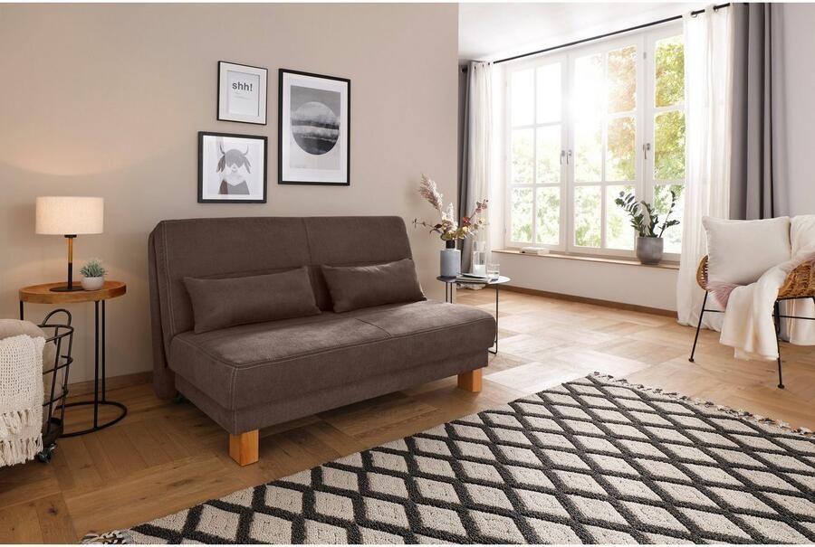 Home affaire Slaapbank GINA van bank naar bed met één handbeweging in 4 breedten lendenkussen - Foto 3