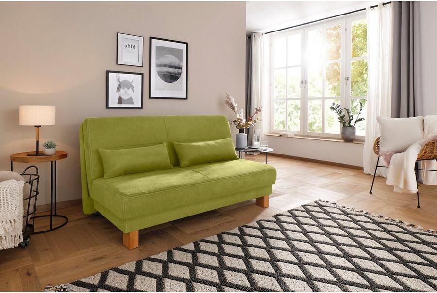 Home affaire Slaapbank GINA van bank naar bed met één handbeweging in 4 breedten lendenkussen - Foto 4