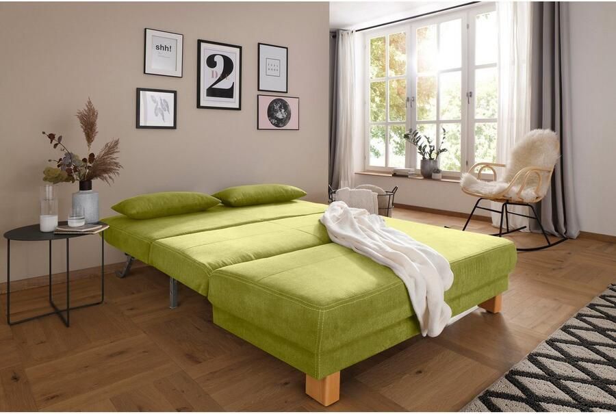 Home affaire Slaapbank GINA van bank naar bed met één handbeweging in 4 breedten lendenkussen - Foto 5