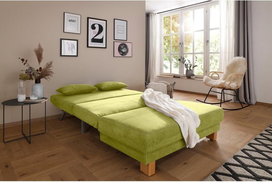 Home affaire Slaapbank GINA van bank naar bed met één handbeweging in 4 breedten lendenkussen - Foto 4