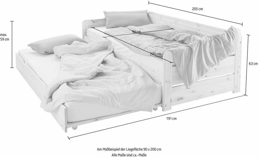 Home affaire Slaapbank "REETE" BESTSELLER! Functiebest kinderbed inclusief lade FSC gecertificeerd massief hout (dennen) klassieke landelijke stijl - Foto 8
