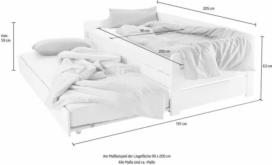 Home affaire Slaapbank "REETE" BESTSELLER! Functiebest kinderbed inclusief lade FSC gecertificeerd massief hout (dennen) klassieke landelijke stijl - Foto 10