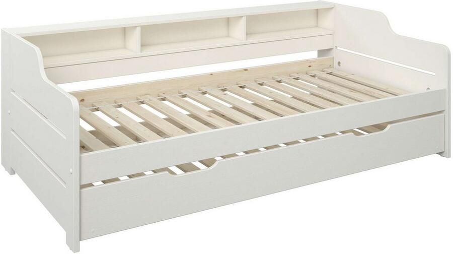 Home affaire Slaapbank REETE1 opbergruimte functioneel bed kinderbed inclusief lade met planken fsc gecertificeerd massief hout (dennen) landhuisstijl - Foto 4