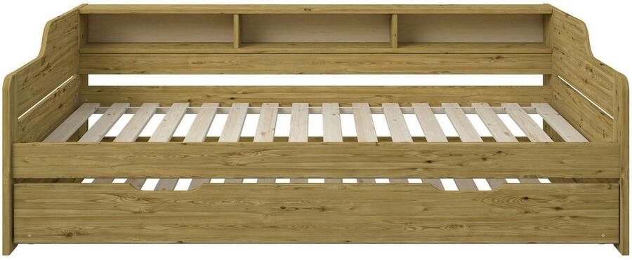 Home affaire Slaapbank REETE1 opbergruimte functioneel bed kinderbed inclusief lade met planken fsc gecertificeerd massief hout (dennen) landhuisstijl - Foto 6