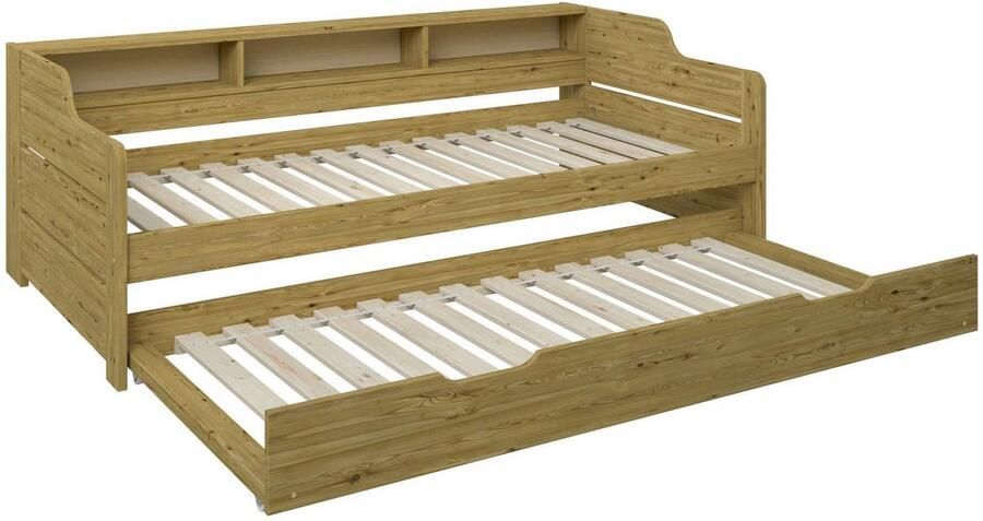 Home affaire Slaapbank REETE1 opbergruimte functioneel bed kinderbed inclusief lade met planken fsc gecertificeerd massief hout (dennen) landhuisstijl - Foto 5