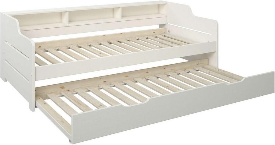 Home affaire Slaapbank REETE1 opbergruimte functioneel bed kinderbed inclusief lade met planken fsc gecertificeerd massief hout (dennen) landhuisstijl - Foto 5