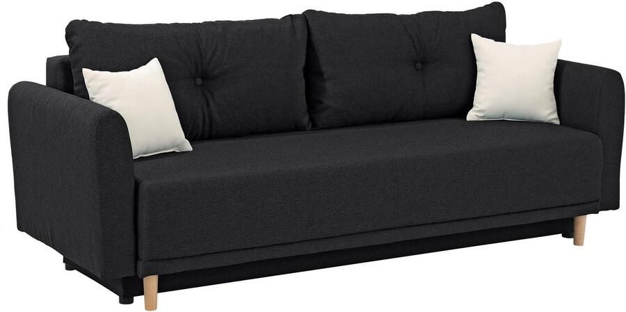 Home affaire Slaapbank Scandic incl. 2 sierkussens en bedkist capitonnage in rugkussen - Foto 2