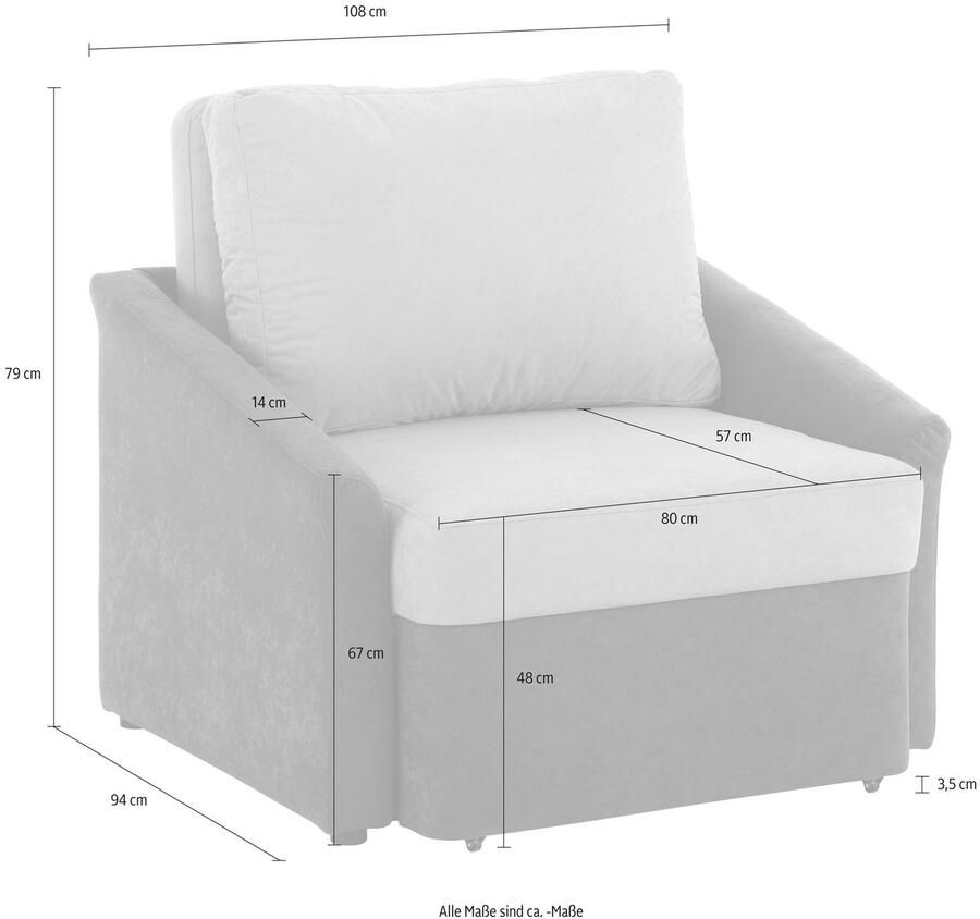 Home affaire Slaapbank Sleepy met slaapfunctie en boxspring vering - Foto 2