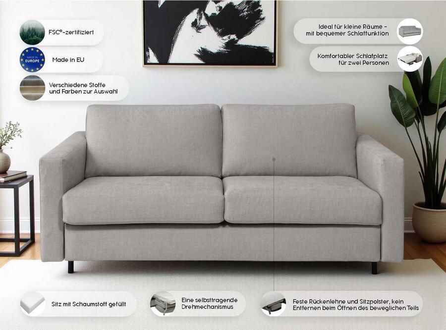 Home affaire Slaapbank Virming Doorslaapfunctie met vering en matras - Foto 2