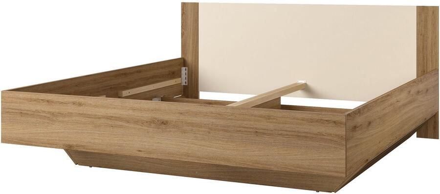 Home affaire Slaapkamerserie Bitry Set 4-St (Bed 180 cm 2xNako draaideurkast) Compleet slaapkamer veel opbergruimte voelbare structuur houtlook - Foto 5