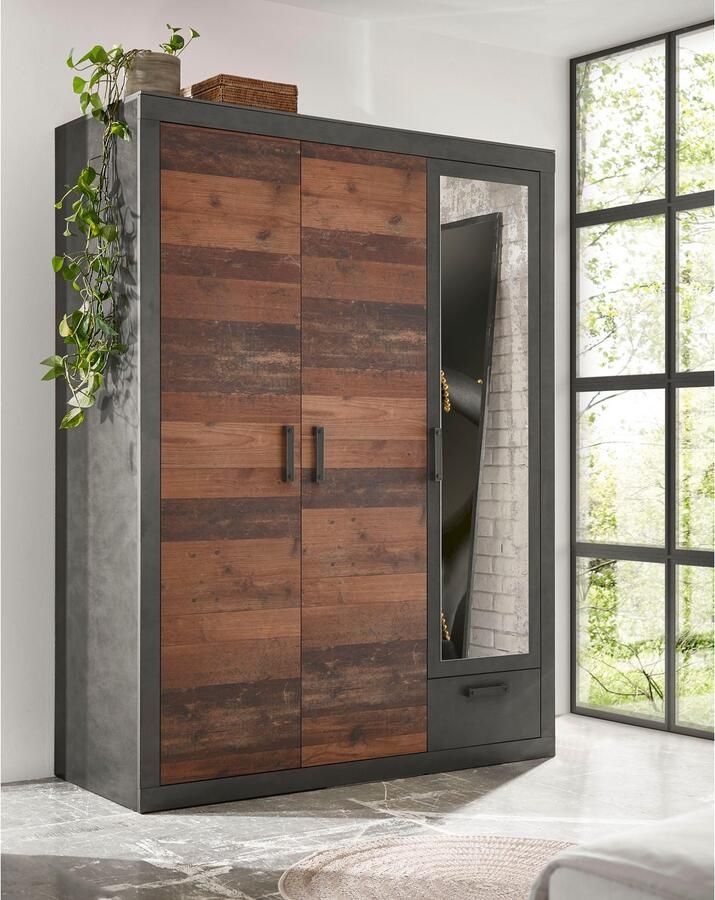 Home affaire Slaapkamerserie Brooklyn Bed met houten hoofdbord en lade (set 5-delig) - Foto 6