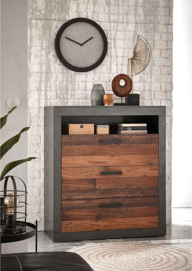 Home affaire Slaapkamerserie Brooklyn Bed met houten hoofdbord en lade (set 5-delig) - Foto 12