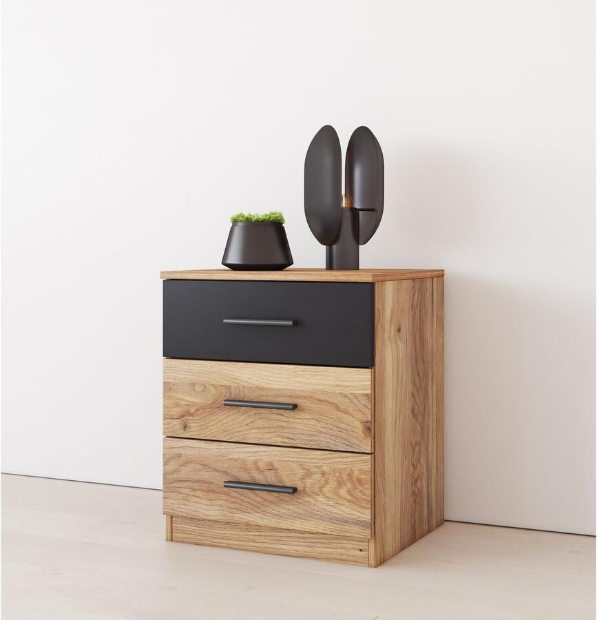 Home affaire Slaapkamerserie Faweza Set van 4 (Bed 180 cm 2xNako Schuifdeurkast) - Foto 2