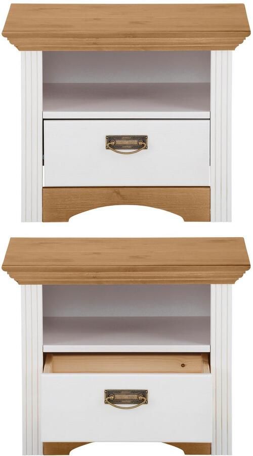 Home affaire Slaapkamerserie "Konrad" complete slaapkamerset met grote kast met 5-deurs kledingkast bed 180x200 cm en 2 nachtkastjes (set 4-delig) - Foto 8