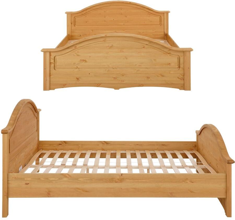 Home affaire Slaapkamerserie "Konrad" complete slaapkamerset met grote kast met 5-deurs kledingkast bed 180x200 cm en 2 nachtkastjes (set 4-delig)