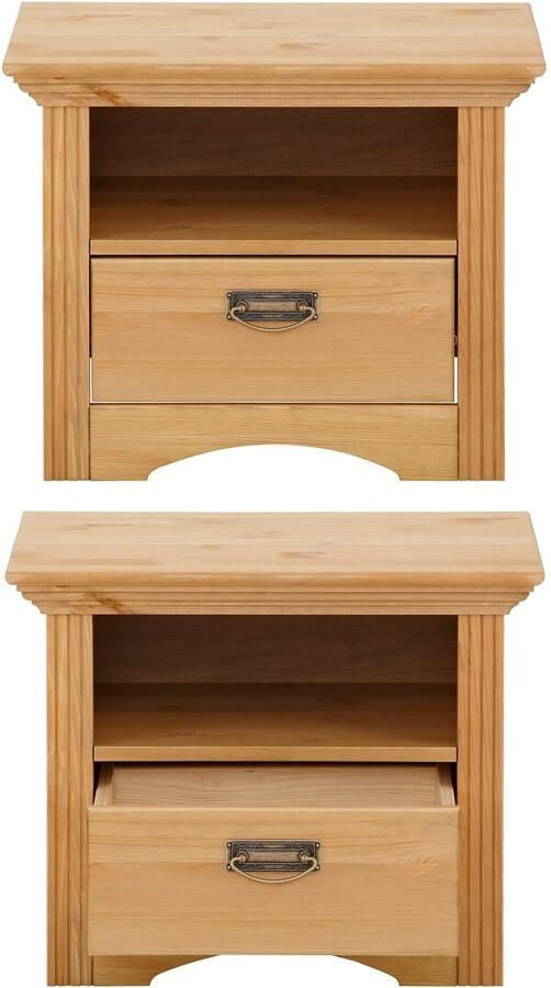 Home affaire Slaapkamerserie "Konrad" complete slaapkamerset met grote kast met 5-deurs kledingkast bed 180x200 cm en 2 nachtkastjes (set 4-delig) - Foto 10