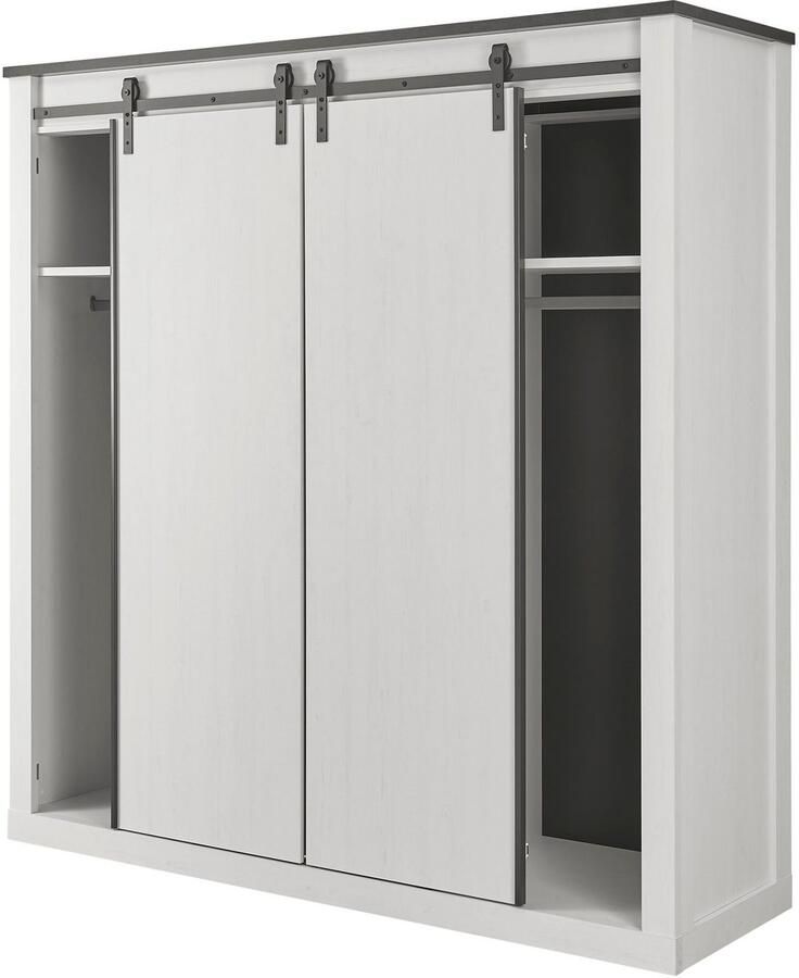 Home affaire Slaapkamerserie Sherwood Ligoppervlak 180 x 200 cm kast 3-deurs 201 cm breed (4-delig) - Foto 2