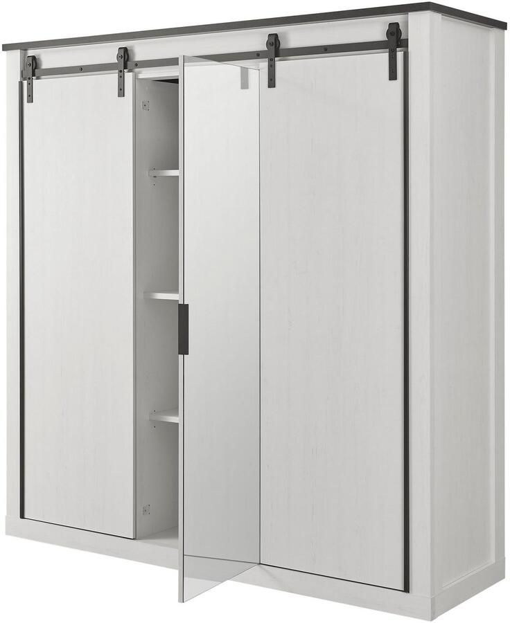 Home affaire Slaapkamerserie Sherwood Ligoppervlak 180 x 200 cm kast 3-deurs 201 cm breed (4-delig) - Foto 3