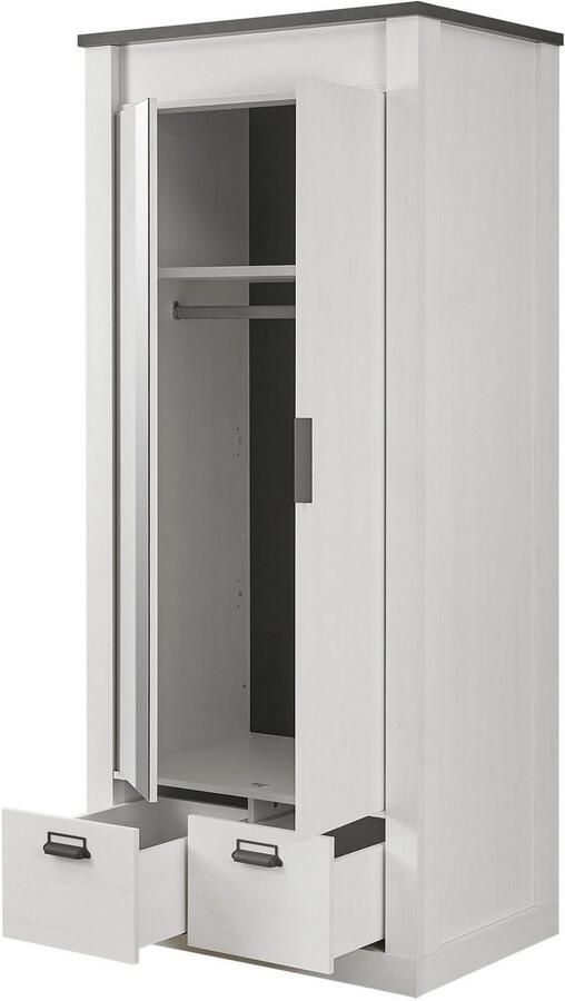 Home affaire Slaapkamerserie Sherwood Ligoppervlak 90 x 200 cm kast 2-deurs 93 cm breed (3-delig) - Foto 11