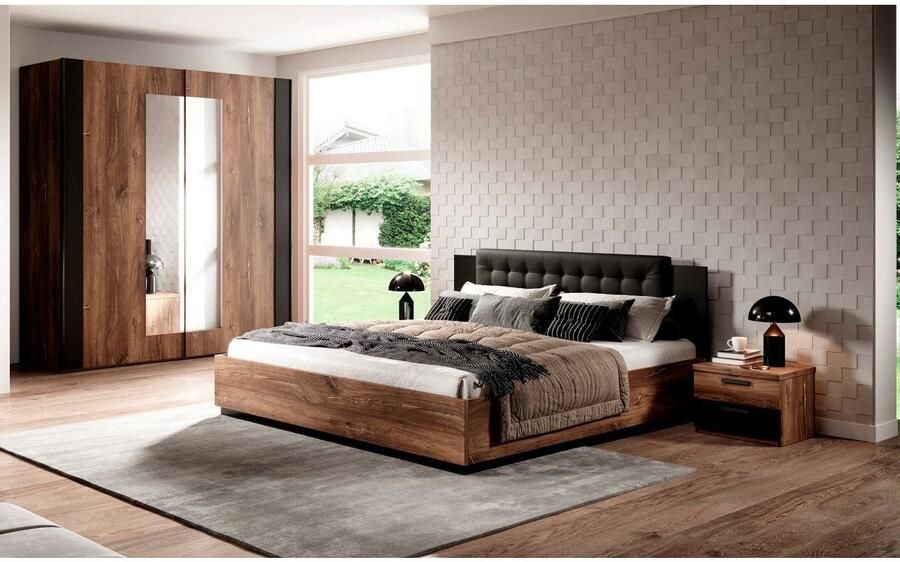 Home affaire Bedframe Sigma Tweepersoonsbed in twee breedtes met een gepolsterde hoofdeinde - Foto 2