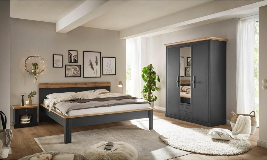Home affaire Slaapkamerserie Westminster bevat 1 bed kledingkast 3-deurs en 2 nachtkastjes - Foto 11