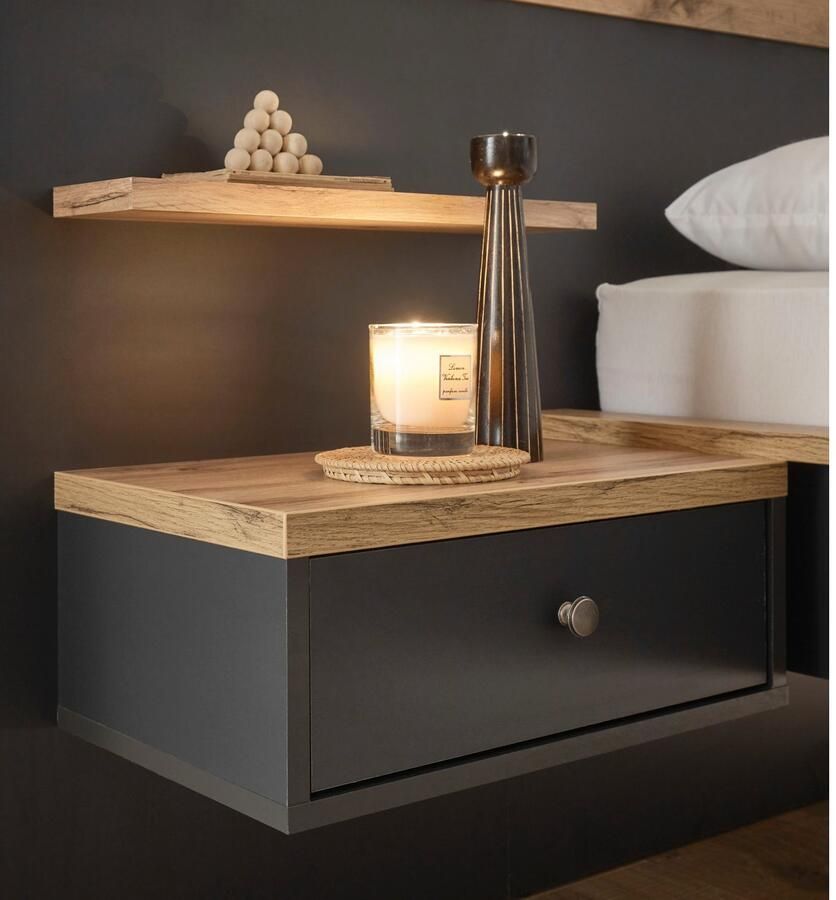 Home affaire Slaapkamerserie Westminster bevat 1 bed kledingkast 3-deurs en 2 wandpaneel