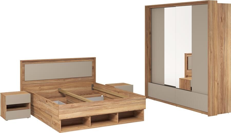 Home affaire Slaapkamerserie Wharton complete slaapkamer FSC-gecertificeerd houtmateriaal kledingkast met binneninrichting (6-delig) - Foto 4