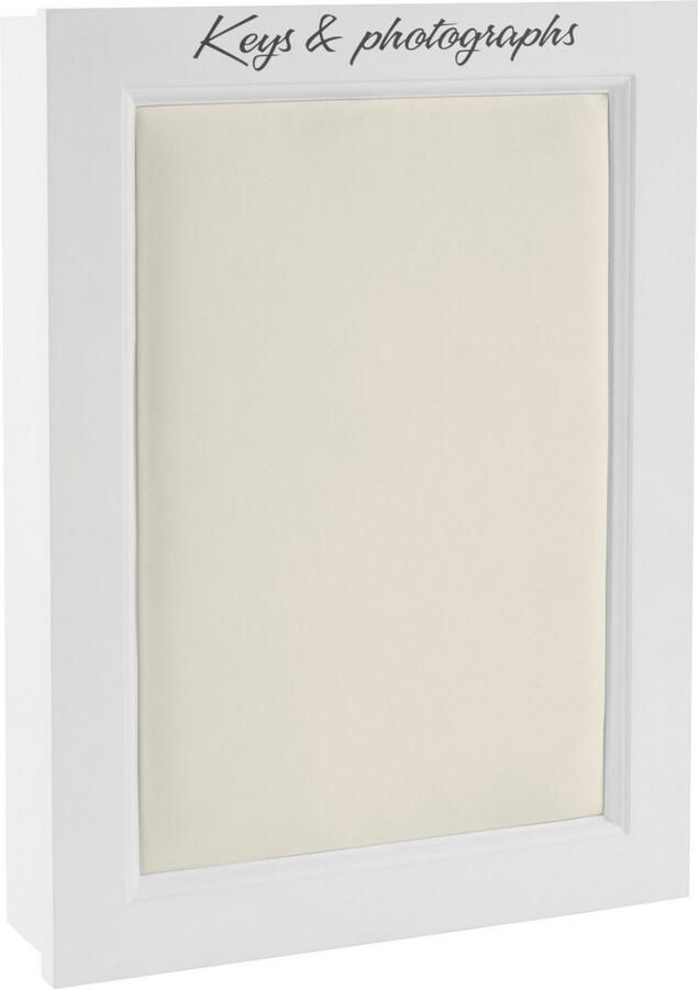 Home affaire Sleutelkastje met linnen kussen voor vastpinnen van foto s en notities - Foto 3