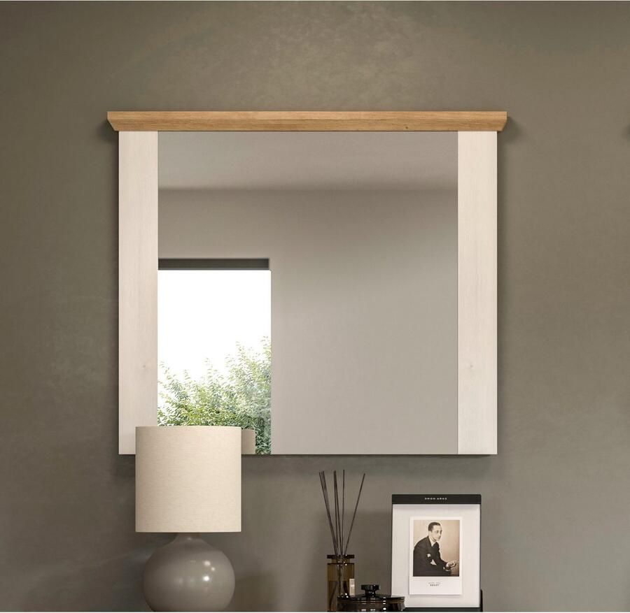 Home affaire Spiegel Cosenza Breedte 82 cm 2-kleurig in Landhuisstijl Garderobespiegel wandspiegel gangspiegel halspiegel - Foto 5