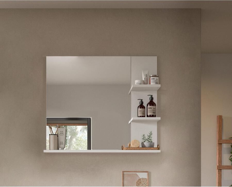 Home affaire Spiegel Landsby breedte 80 cm 3 legplanken hoogwaardig spiegelglas (1 stuk) - Foto 3