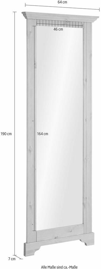 Home affaire Spiegel Rustiek Frame van grenen massief hoogte 190 cm met sierfrezingen - Foto 3