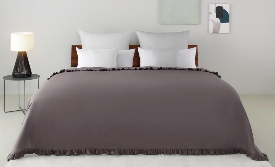 Home affaire Sprei Violetta luchtige sprei met franjes zonder voering met volants 100% katoen ook als tafelkleed te gebruiken - Foto 6