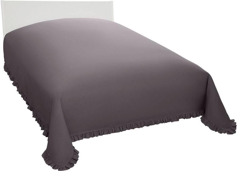 Home affaire Sprei Violetta luchtige sprei met franjes zonder voering met volants 100% katoen ook als tafelkleed te gebruiken - Foto 2