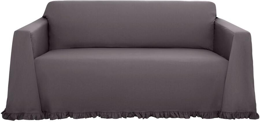 Home affaire Sprei Violetta luchtige sprei met franjes zonder voering met volants 100% katoen ook als tafelkleed te gebruiken - Foto 5