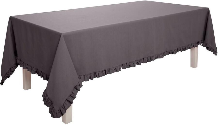 Home affaire Sprei Violetta luchtige sprei met franjes zonder voering met volants 100% katoen ook als tafelkleed te gebruiken - Foto 4