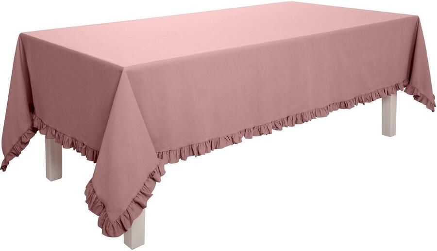 Home affaire Sprei Violetta luchtige sprei met franjes zonder voering met volants 100% katoen ook als tafelkleed te gebruiken - Foto 4