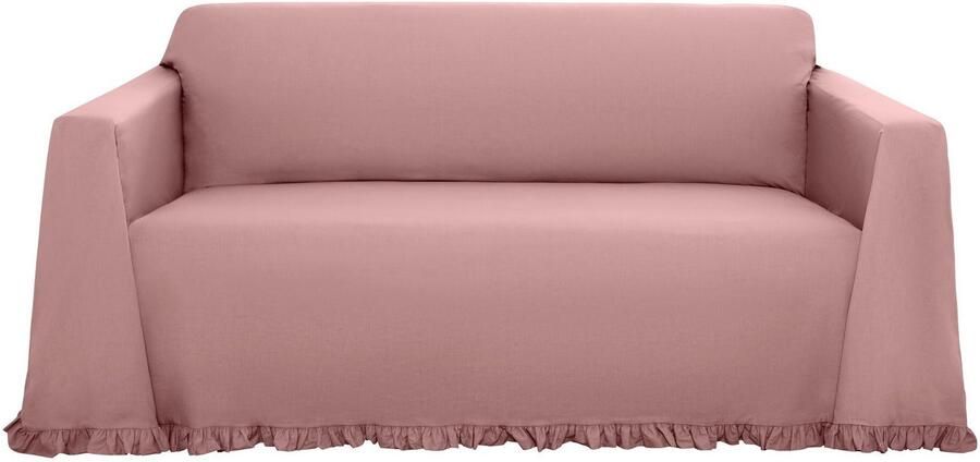 Home affaire Sprei Violetta luchtige sprei met franjes zonder voering met volants 100% katoen ook als tafelkleed te gebruiken - Foto 5