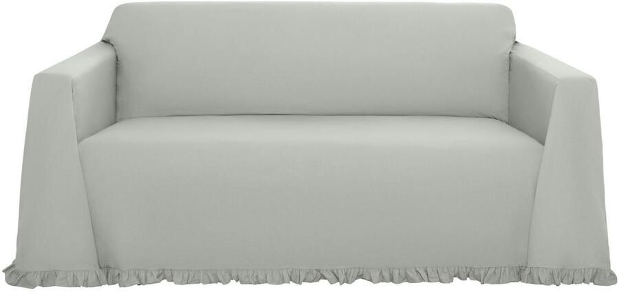 Home affaire Sprei Violetta luchtige sprei met franjes zonder voering met volants 100% katoen ook als tafelkleed te gebruiken - Foto 5