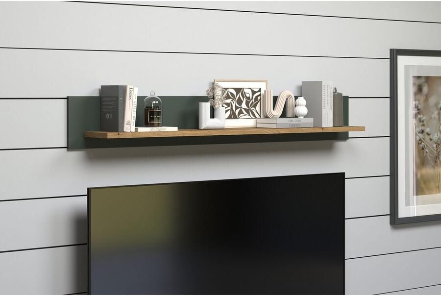 Home affaire Stellingkast Vienna Wandplank met royale opbergruimte (B D H) 156 22 22 cm (1 stuk)