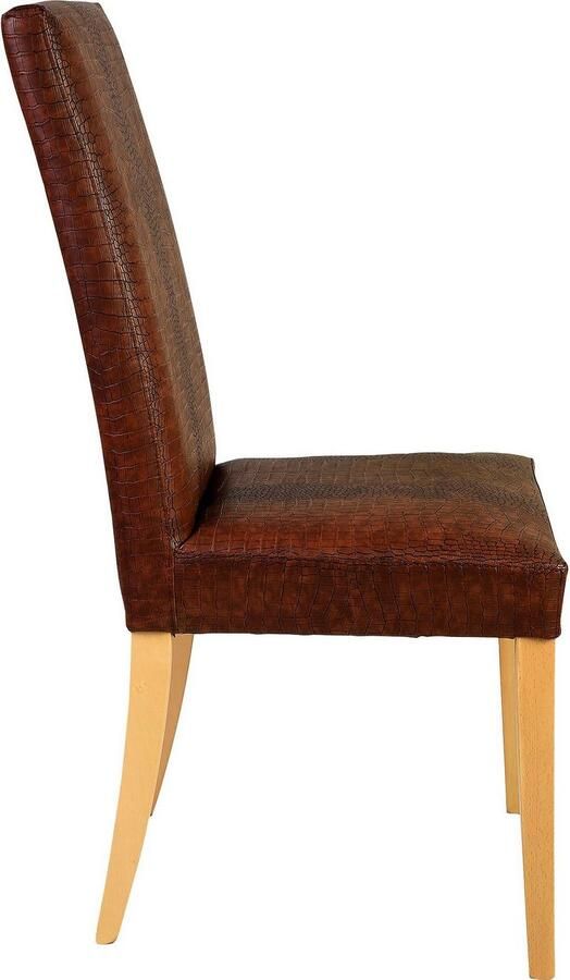 Home affaire Stoel Java Overtrokken met kunstleer met animal-stempeldruk (set 2 stuks)