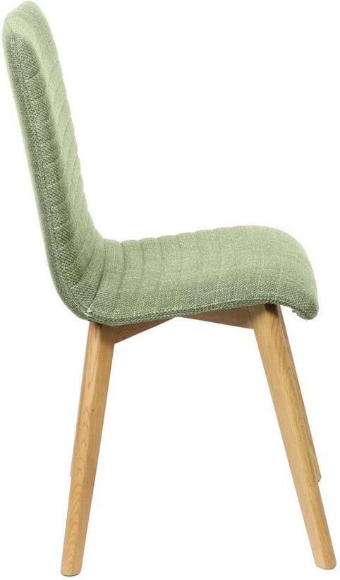 Home affaire Stoel met 4 poten Arosa eettafelstoel gestoffeerde stoel keukenstoel eetstoel 2-delige set poten van massief eiken of beuken met gestikt stof (set 2 stuks) - Foto 4