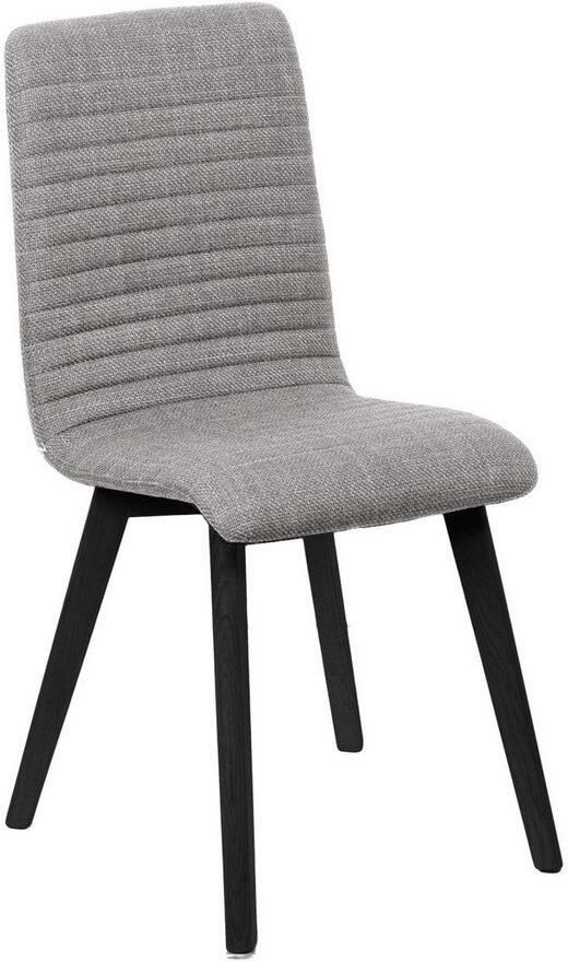 Home affaire Stoel met 4 poten Arosa eettafelstoel gestoffeerde stoel keukenstoel eetstoel 2-delige set poten van massief eiken of beuken met gestikt stof (set 2 stuks) - Foto 6