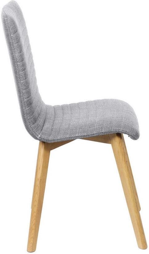 Home affaire Stoel met 4 poten Arosa eettafelstoel gestoffeerde stoel keukenstoel eetstoel 2-delige set poten van massief eiken of beuken met gestikt stof (set 2 stuks) - Foto 4