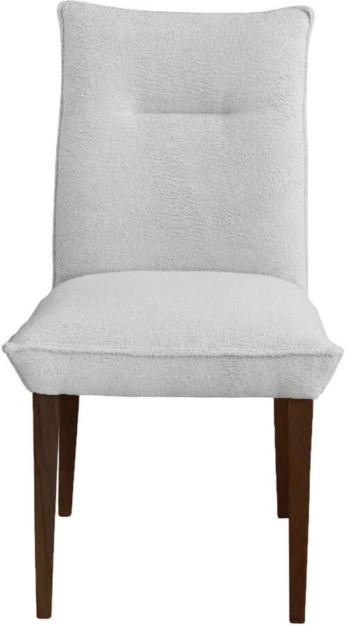 Home affaire Stoel met 4 poten Atena Frame van massief beukenhout bekleding teddy-look (set) - Foto 5