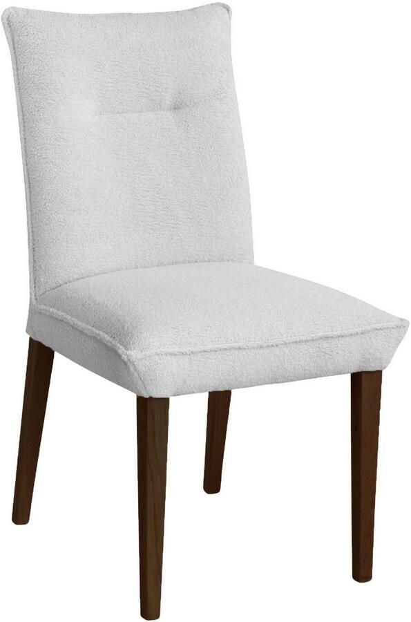 Home affaire Stoel met 4 poten Atena Frame van massief beukenhout bekleding teddy-look (set) - Foto 3