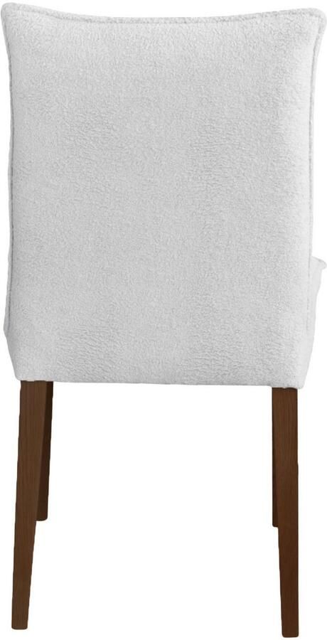 Home affaire Stoel met 4 poten Atena Frame van massief beukenhout bekleding teddy-look (set) - Foto 6