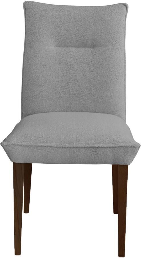 Home affaire Stoel met 4 poten Atena Frame van massief beukenhout bekleding teddy-look (set) - Foto 4