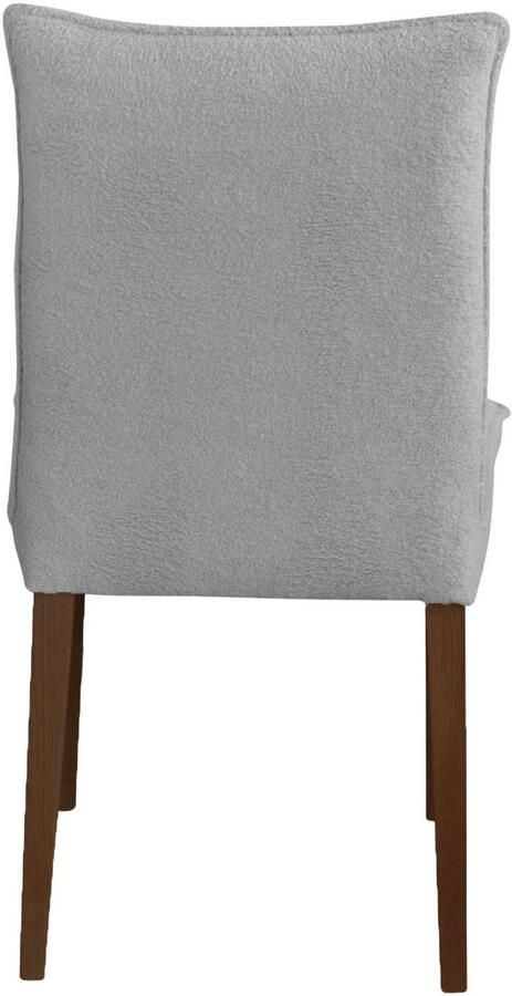 Home affaire Stoel met 4 poten Atena Frame van massief beukenhout bekleding teddy-look (set) - Foto 5